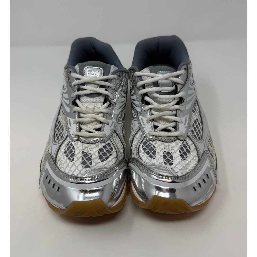 Bottega Veneta Orbit Sneaker White/Silver Size 9 US 42 EU - Picture 2 of 8